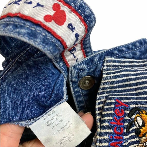 Vintage 90s Baby Mickey Shortalls 0-3 months Spell - Picture 7 of 9